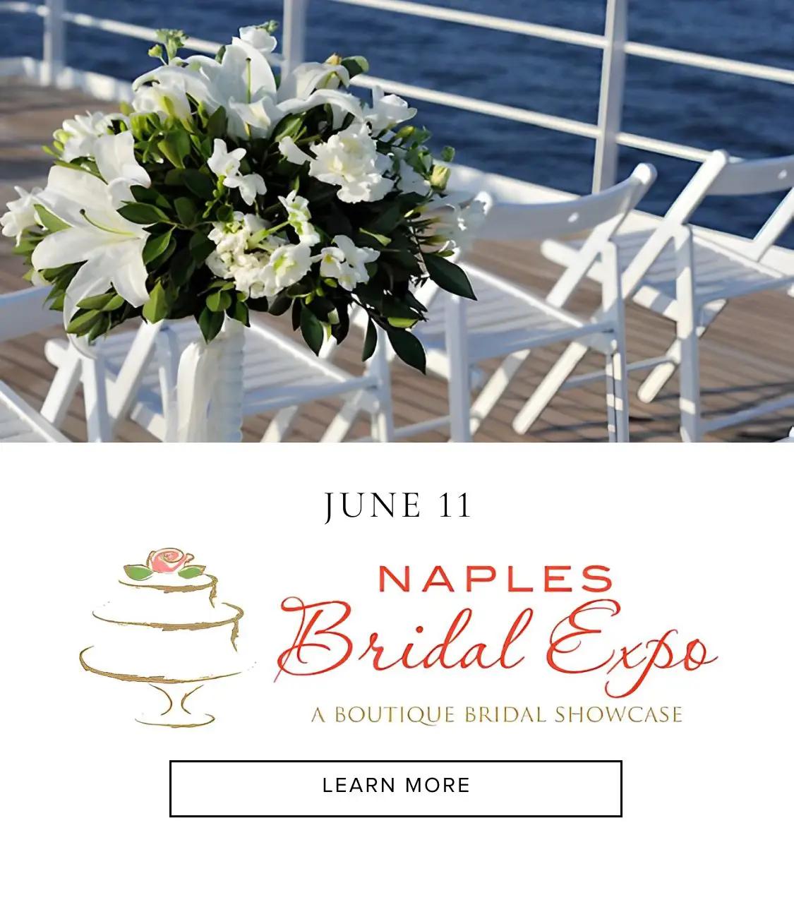 "Naples Bridal Expo" banner for mobile