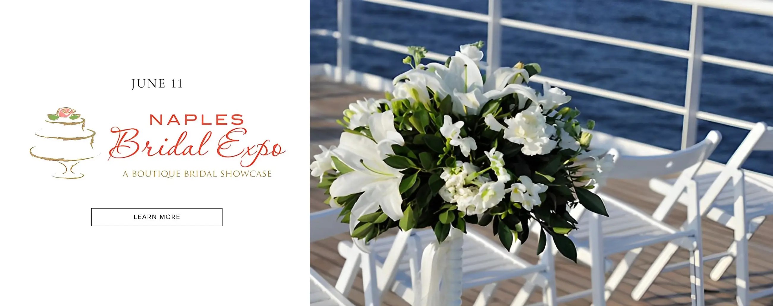 "Naples Bridal Expo" banner for desktop