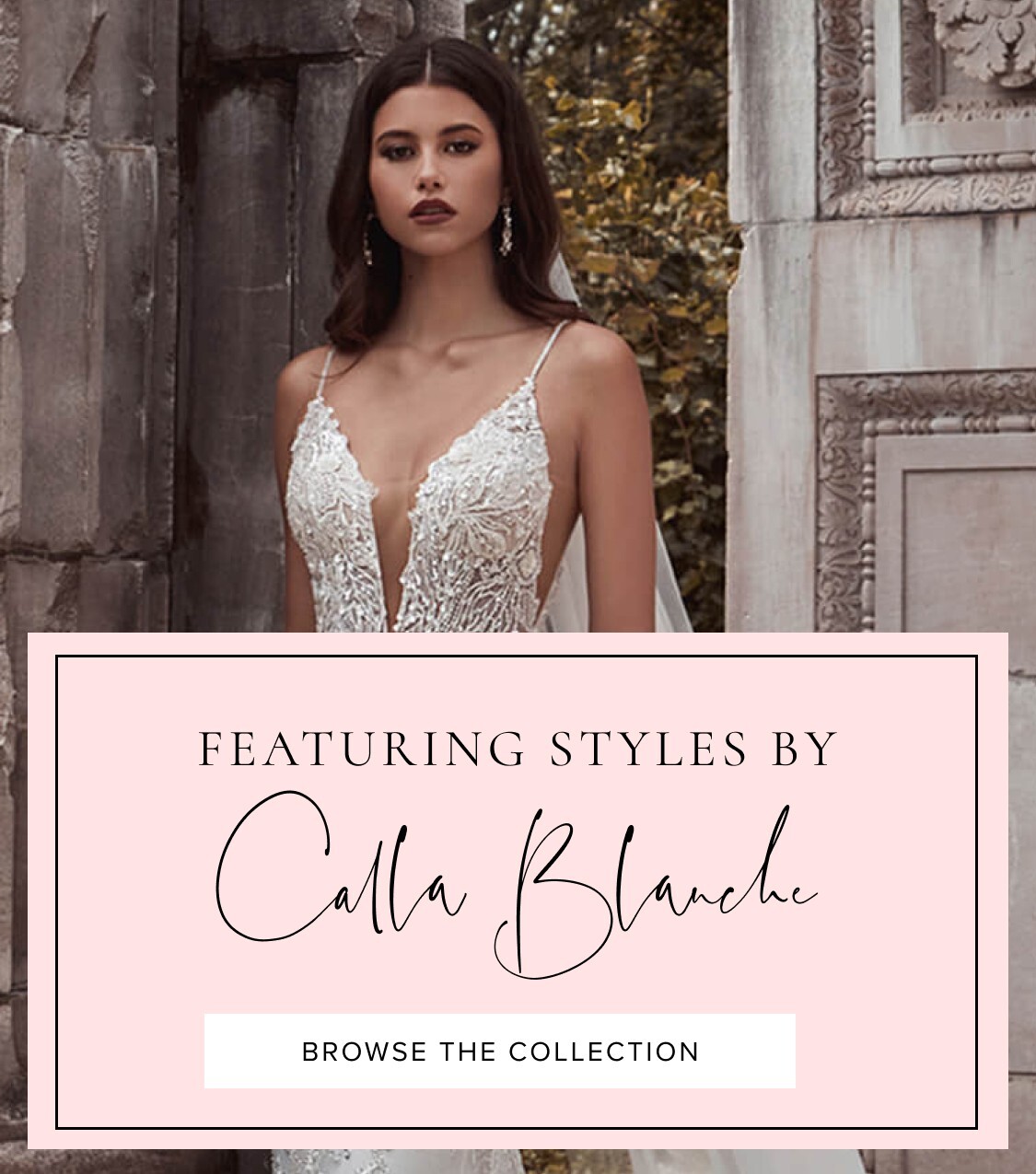 "Calla Blanche" banner for mobile